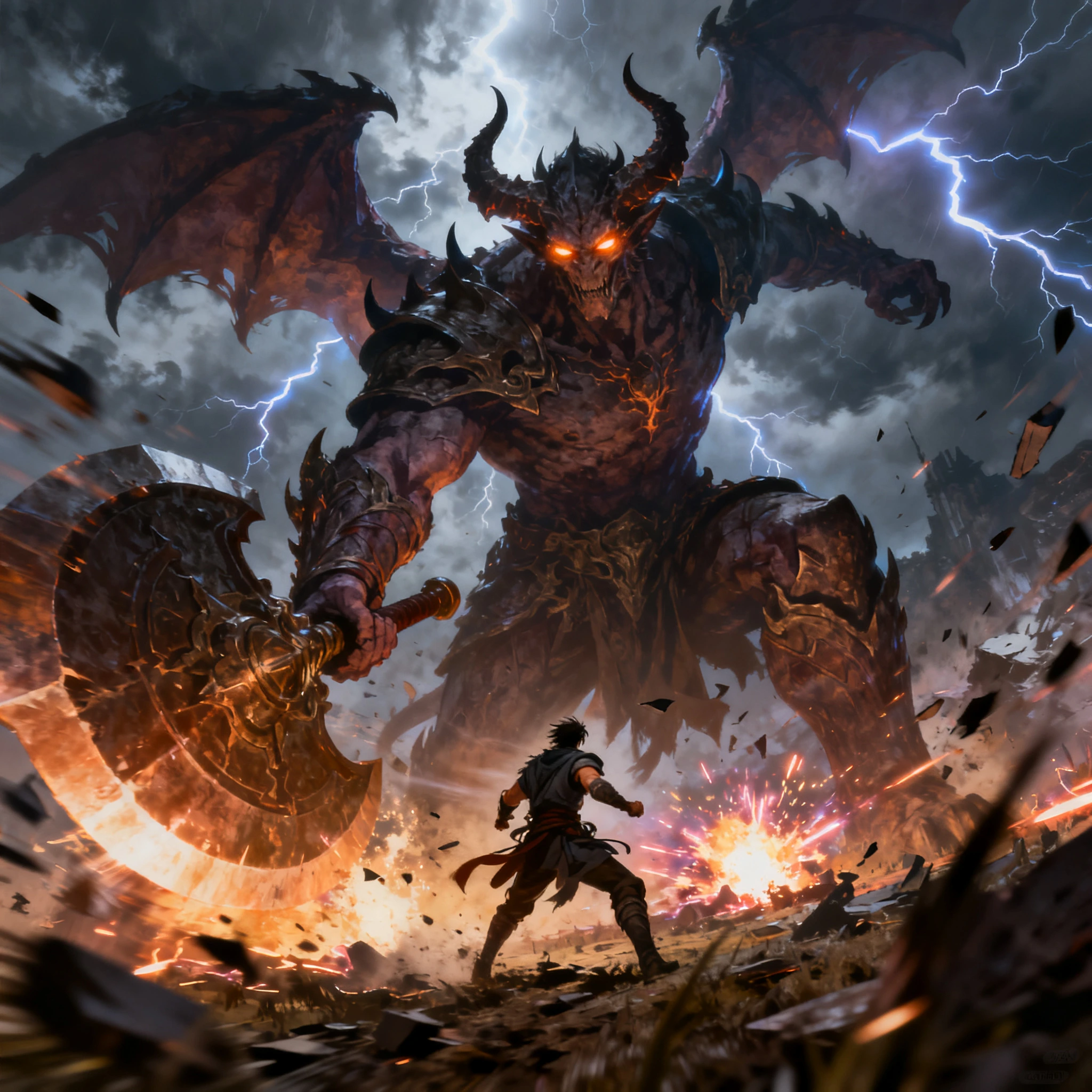Boss battles in Isekaigen AI RPG
