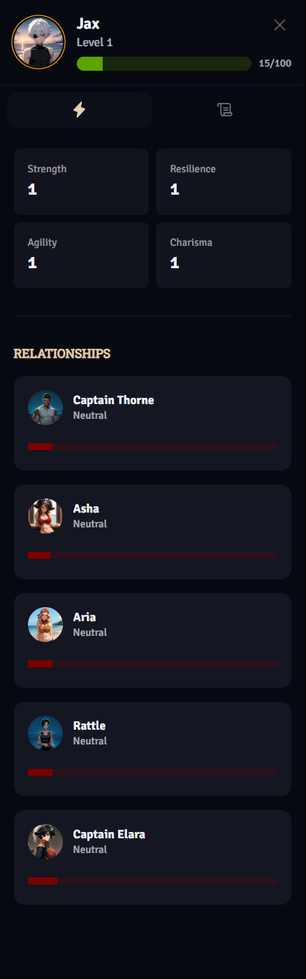 RPG Mode sidebar showing player stats and XP bar